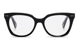 Shop CELINE Thin 2 Dots Square Eyeglasses in Black online.