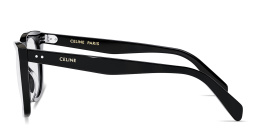 Shop CELINE Thin 2 Dots Square Eyeglasses in Black online.
