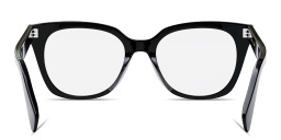 Shop CELINE Thin 2 Dots Square Eyeglasses in Black online.