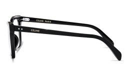 Shop CELINE Thin 2 Dots Square Eyeglasses in Black online.