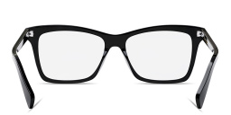 Shop CELINE Thin 2 Dots Square Eyeglasses in Black online.
