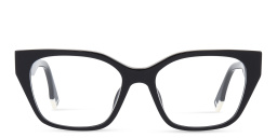 Shop FENDI Fendi Way Rectangle Eyeglasses in Black online.