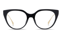 Shop FENDI Baguette Cat-Eye Eyeglasses in Black online.