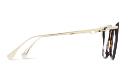 Shop FENDI Baguette Butterfly Eyeglasses in Havana online.