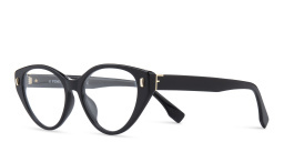 Shop FENDI Fendi First Cat-Eye Eyeglasses in Black online.