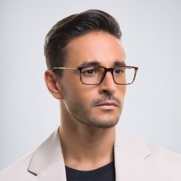 Shop GIORGIO ARMANI Rectangle Eyeglasses in Havana online.