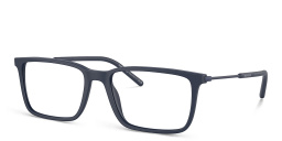 GIORGIO ARMANI Wide Rectangle Eyeglasses in Matte Blue – Product Photo 2