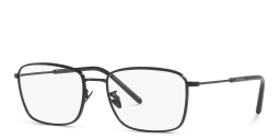 Shop GIORGIO ARMANI Rectangle Eyeglasses in Black online.