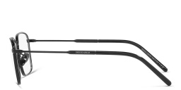 Shop GIORGIO ARMANI Rectangle Eyeglasses in Black online.