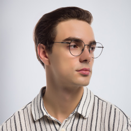 Shop BURBERRY Round Eyeglasses in Black online.