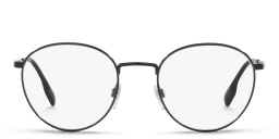 Shop BURBERRY Round Eyeglasses in Black online.