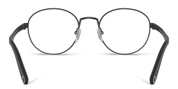 Shop BVLGARI Round Eyeglasses in Matte Black online.