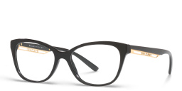 Shop BVLGARI Butterfly Eyeglasses in Black online.