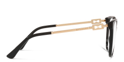 Shop BVLGARI Cat-Eye Eyeglasses in Black online.