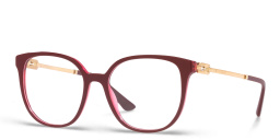 BVLGARI Cat-Eye Eyeglasses in Bordeaux On Transparent Red – Product Photo 2