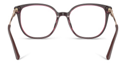 BVLGARI Cat-Eye Eyeglasses in Bordeaux On Transparent Red – Product Photo 4