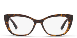 Dolce & Gabbana Cat-Eye Eyeglasses in Havana /Transparent Brown – Product Photo 1