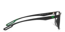 Emporio Armani Wide Square Eyeglasses in Matte Black – Product Photo 3