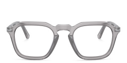 Unisex Square Eyeglasses من بيرسول بلون رمادي شفاف - صورة المنتج 1