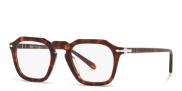 PERSOL Unisex Square Eyeglasses in Havana – Product Photo 2