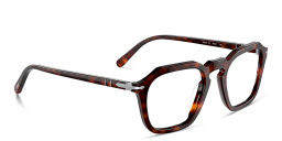 PERSOL Unisex Square Eyeglasses in Havana – Product Photo 4
