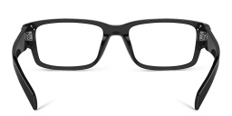 PRADA Wide Rectangle Eyeglasses in Black – Product Photo 4
