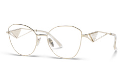 PRADA Irregular Eyeglasses in Pale Gold – Product Photo 2