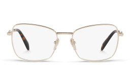 PRADA Logo Wide Pillow Eyeglasses in Pink Gold – Product Photo 1