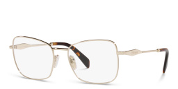 PRADA Logo Wide Pillow Eyeglasses in Pink Gold – Product Photo 2