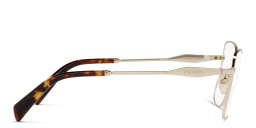 PRADA Logo Wide Pillow Eyeglasses in Pink Gold – Product Photo 3