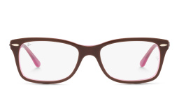 نظارات طبية مربّعة للجنسين من راي بان بلون بني على وردي - صورة المنتج 1