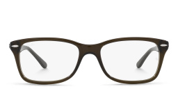 Ray-Ban Unisex Square Eyeglasses in Transparent Olive Green – Product Photo 1