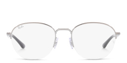 Shop Ray-Ban Unisex Half-Rim Square Eyeglasses in Gunmetal online.