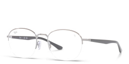 Shop Ray-Ban Unisex Half-Rim Square Eyeglasses in Gunmetal online.