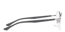 Shop Ray-Ban Unisex Half-Rim Square Eyeglasses in Gunmetal online.