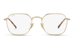 Shop Ray-Ban Jim Unisex Irregular Eyeglasses in Gold online.
