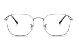 Shop Ray-Ban Jim Unisex Irregular Eyeglasses in Polished Silver online.