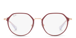 Shop Ray-Ban Junior Kids Irregular Eyeglasses in Bordeaux On Rose Gold online.