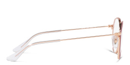 Shop Ray-Ban Junior Kids Irregular Eyeglasses in Bordeaux On Rose Gold online.