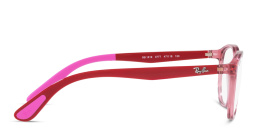 Shop Ray-Ban Junior Kids Pillow Eyeglasses in Transparent Pink online.