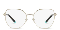 TIFFANY Wide Irregular Eyeglasses in Pale Gold – Product Photo 1