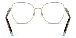 TIFFANY Wide Irregular Eyeglasses in Pale Gold – Product Photo 4