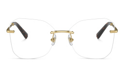 TIFFANY Wide Irregular Eyeglasses in Gold – Product Photo 1