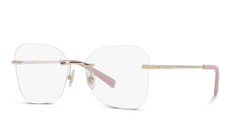 TIFFANY Wide Irregular Eyeglasses in Pale Gold – Product Photo 2