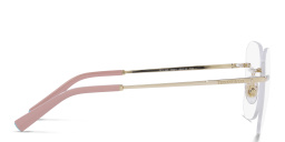 TIFFANY Wide Irregular Eyeglasses in Pale Gold – Product Photo 3