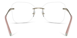TIFFANY Wide Irregular Eyeglasses in Pale Gold – Product Photo 4