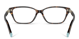 TIFFANY Wide Rectangle Eyeglasses in Havana – Product Photo 4