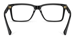 VERSACE Medusa Wide Rectangle Eyeglasses in Black – Product Photo 4