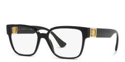 VERSACE Medusa Square Eyeglasses in Black – Product Photo 2
