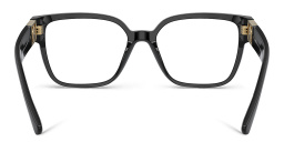 VERSACE Medusa Square Eyeglasses in Black – Product Photo 4
